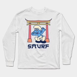 Smurf Retro Japanese Long Sleeve T-Shirt